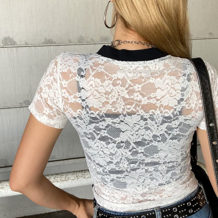 レースロゴショートTシャツ | non-hedge  | 詳細画像10 