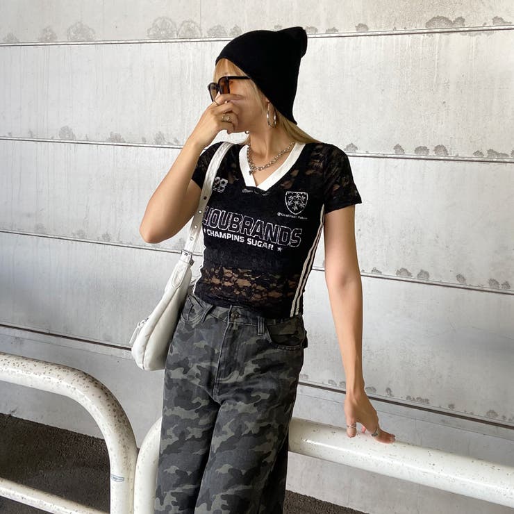 レースロゴショートTシャツ | non-hedge  | 詳細画像15 