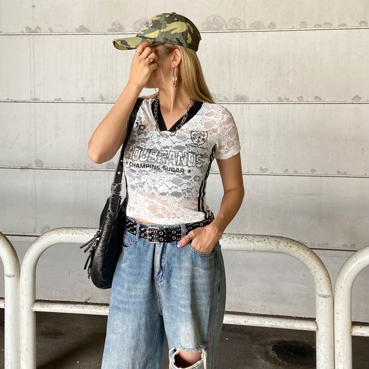 レースロゴショートTシャツ | non-hedge  | 詳細画像3 