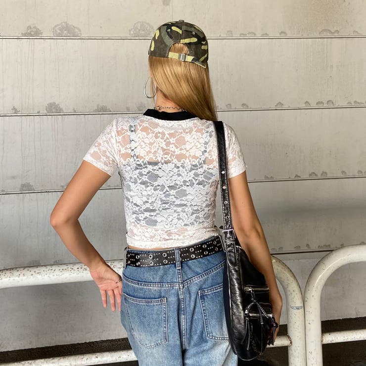 レースロゴショートTシャツ | non-hedge  | 詳細画像5 