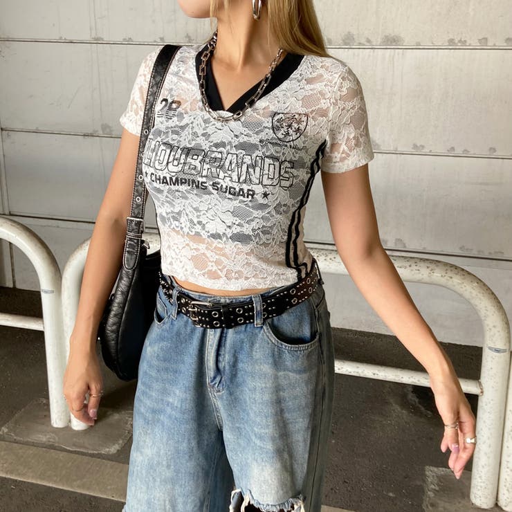 レースロゴショートTシャツ | non-hedge  | 詳細画像6 