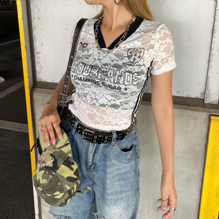 レースロゴショートTシャツ | non-hedge  | 詳細画像8 