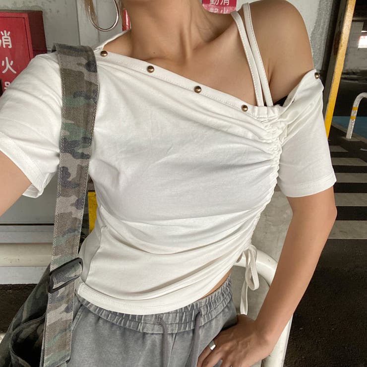 リベットワンショルダートップス | non-hedge  | 詳細画像5 