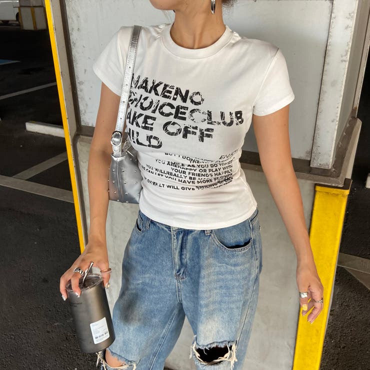 オフホワイト | ロゴムラプリントTシャツ | non-hedge 