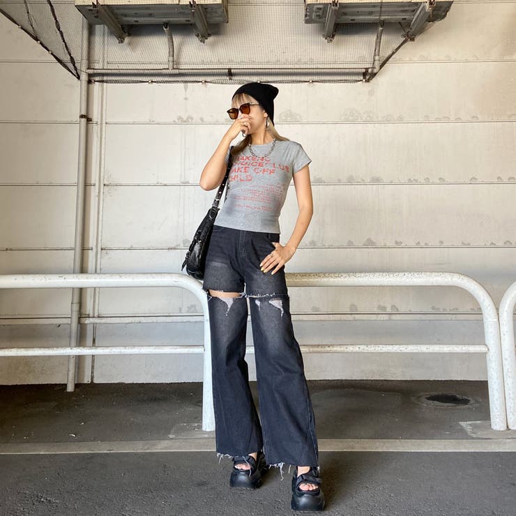 ロゴムラプリントTシャツ | non-hedge  | 詳細画像2 