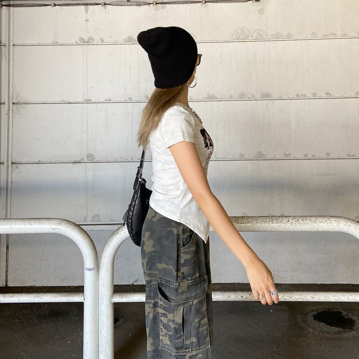 ロックプリントイレヘムリブトップス | non-hedge  | 詳細画像5 