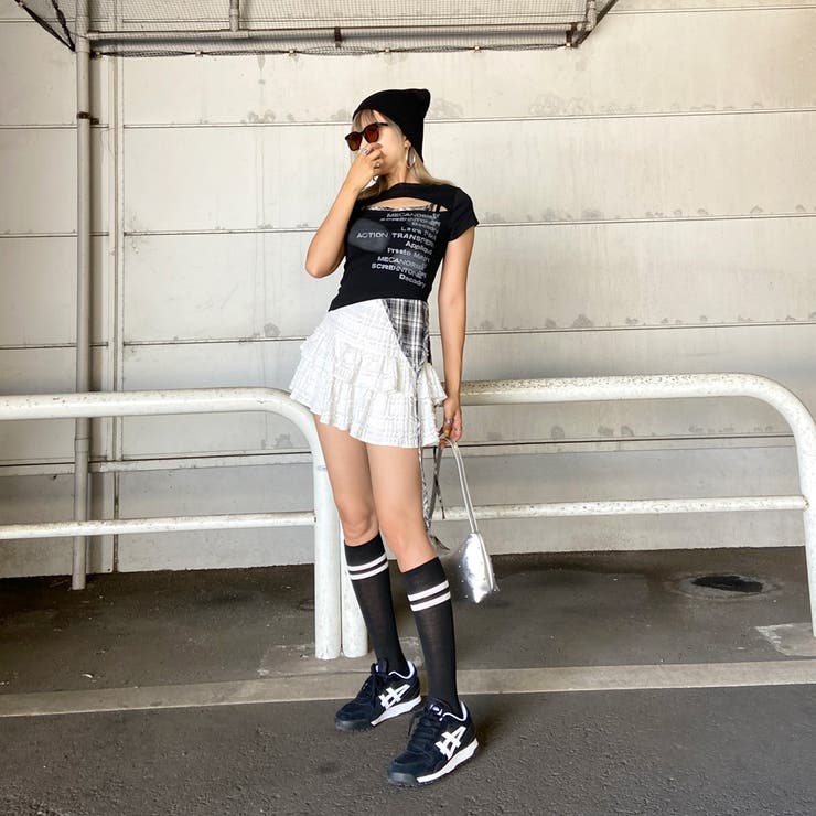 カットワークチェックイレヘムトップス | non-hedge  | 詳細画像2 