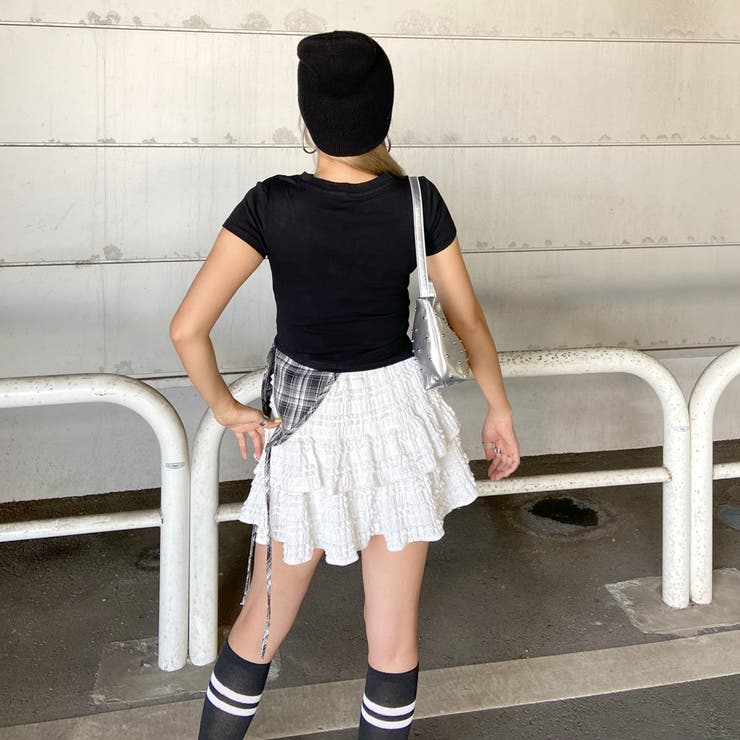 カットワークチェックイレヘムトップス | non-hedge  | 詳細画像5 