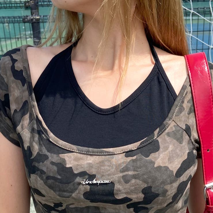 迷彩アンサンブル風プレートロゴトップス | non-hedge  | 詳細画像10 