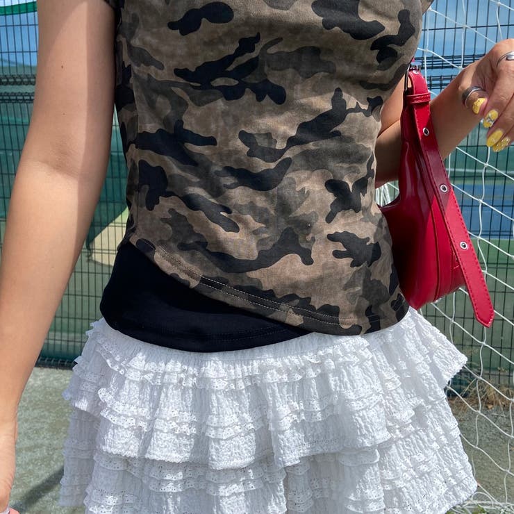 迷彩アンサンブル風プレートロゴトップス | non-hedge  | 詳細画像13 