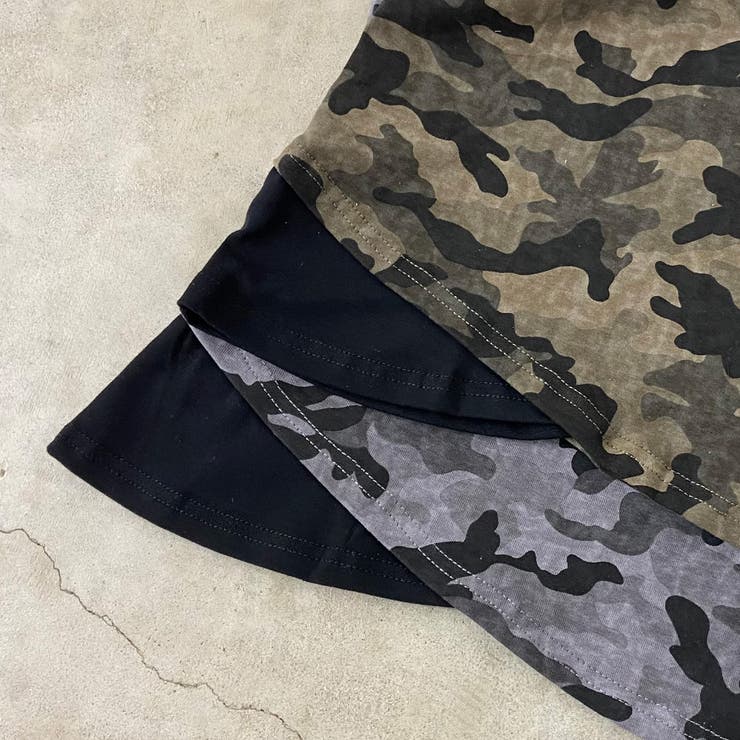 迷彩アンサンブル風プレートロゴトップス | non-hedge  | 詳細画像24 