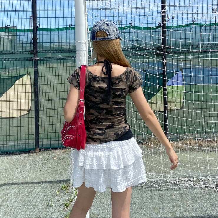 迷彩アンサンブル風プレートロゴトップス | non-hedge  | 詳細画像7 