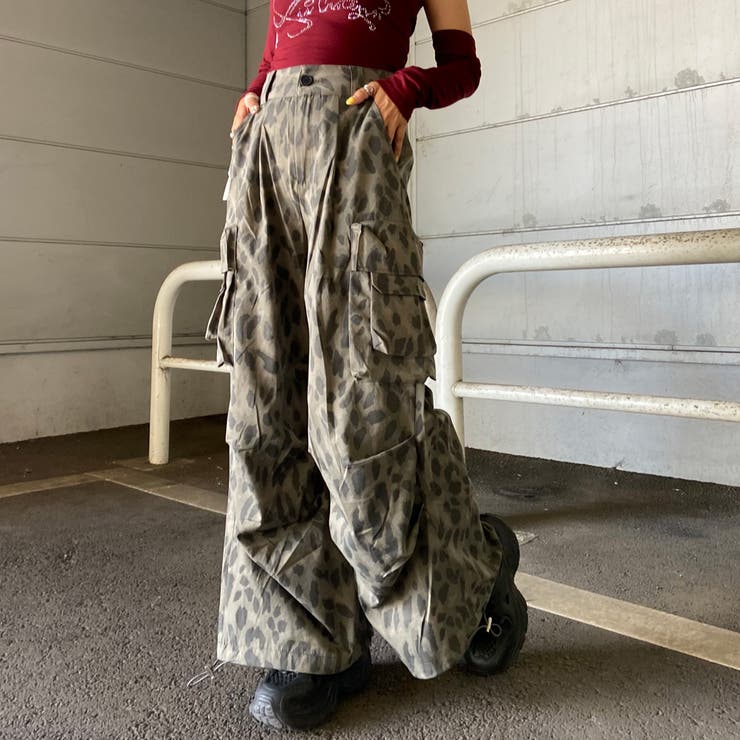 ヒョウ柄ワイドパンツ | non-hedge  | 詳細画像1 