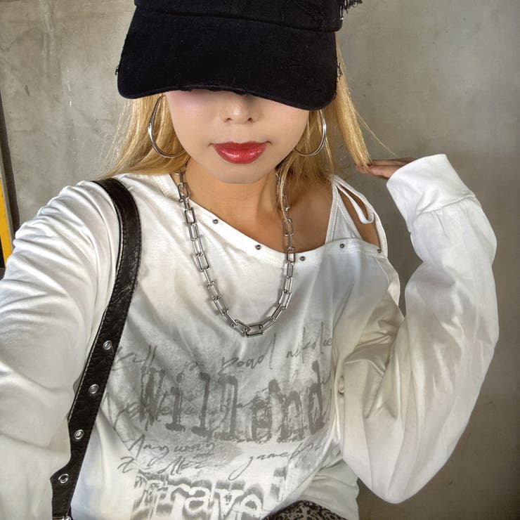 スタッズワンショルサイドドロストTシャツ | non-hedge  | 詳細画像23 
