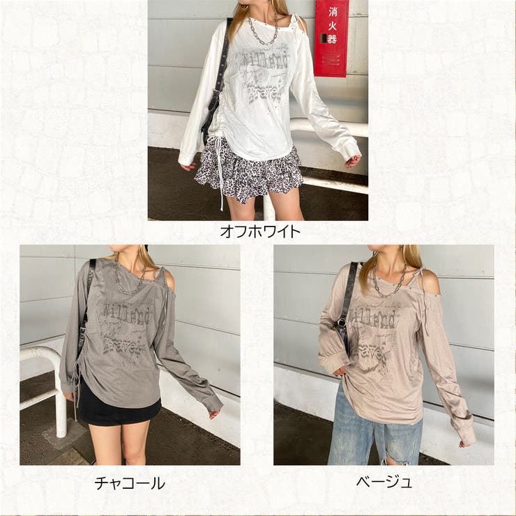 スタッズワンショルサイドドロストTシャツ | non-hedge  | 詳細画像28 