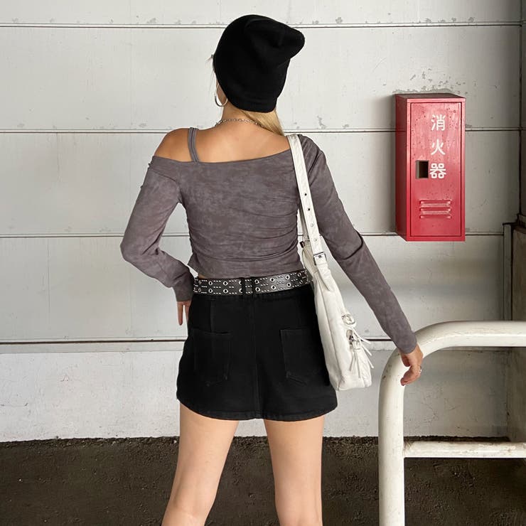 デニムロゴワンショルダーTシャツ | non-hedge  | 詳細画像12 