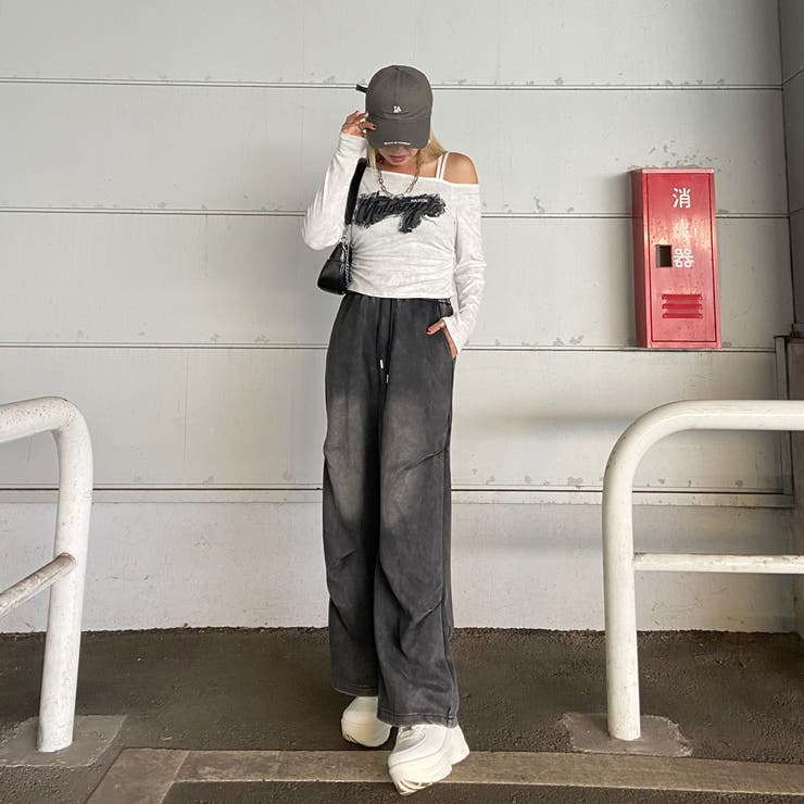 デニムロゴワンショルダーTシャツ | non-hedge  | 詳細画像2 