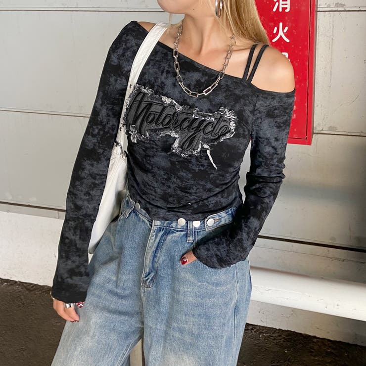 デニムロゴワンショルダーTシャツ | non-hedge  | 詳細画像22 