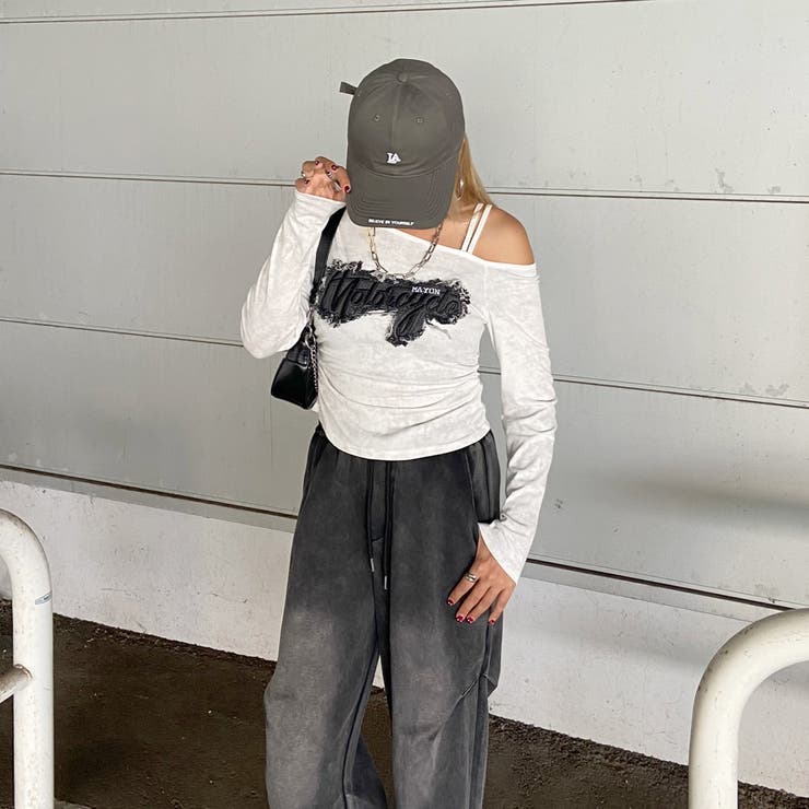 デニムロゴワンショルダーTシャツ | non-hedge  | 詳細画像3 