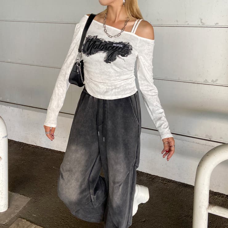 デニムロゴワンショルダーTシャツ | non-hedge  | 詳細画像4 