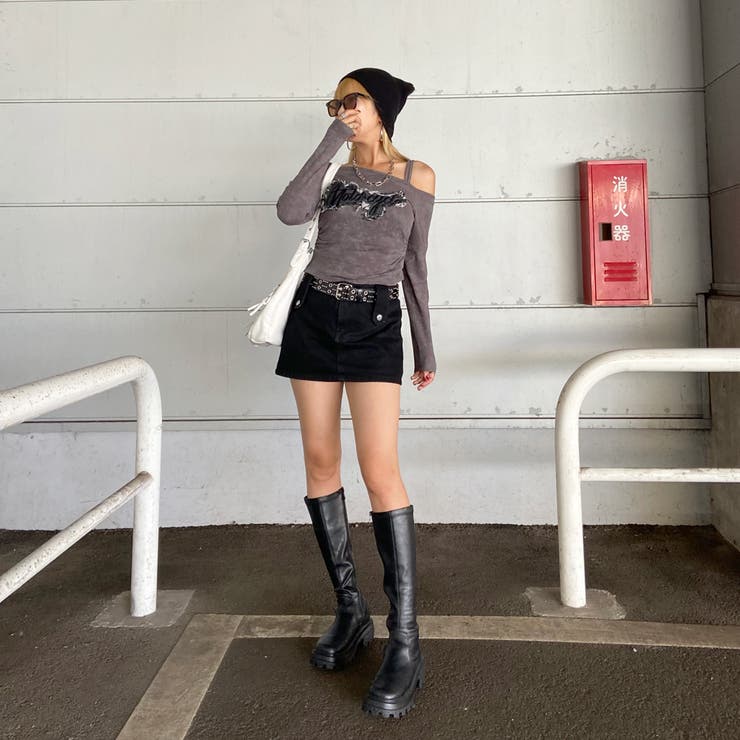 デニムロゴワンショルダーTシャツ | non-hedge  | 詳細画像8 