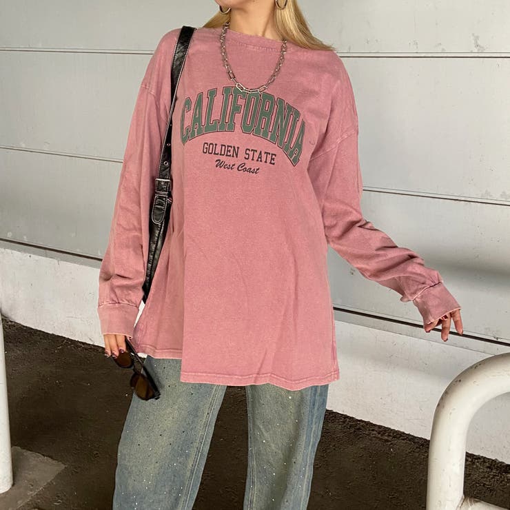 ピンク | ブリーチロゴビッグTシャツ | non-hedge 