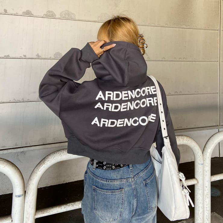 チャコール | バックロゴZIPパーカー | non-hedge 