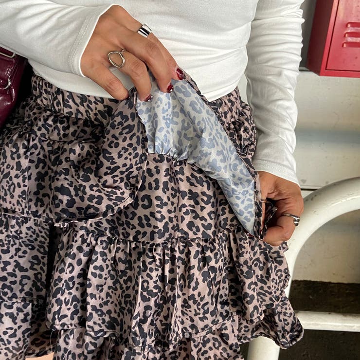 ヒョウ柄ティアードスカート | non-hedge  | 詳細画像13 