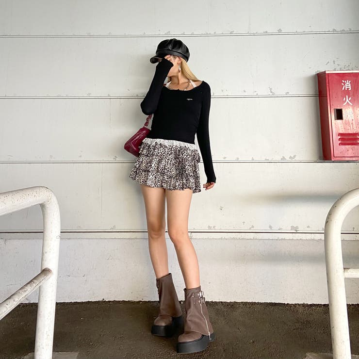 ヒョウ柄ティアードスカート | non-hedge  | 詳細画像23 