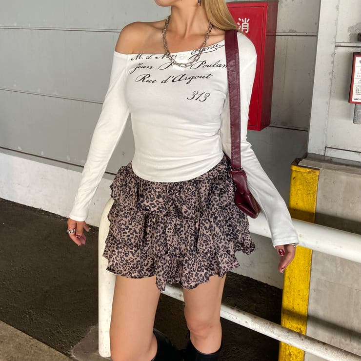 ヒョウ柄ティアードスカート | non-hedge  | 詳細画像4 