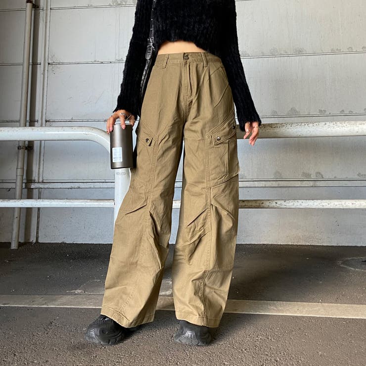 ベージュ | タックワイドパンツ | non-hedge 