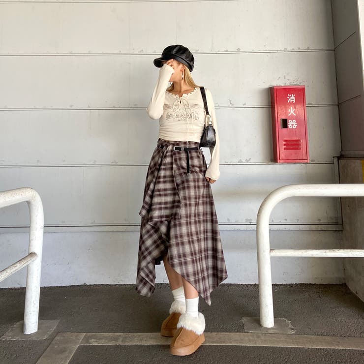 リベットモチーフロゴレースアップトップス | non-hedge  | 詳細画像20 