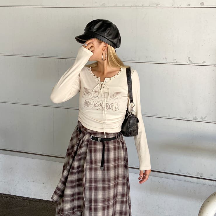 リベットモチーフロゴレースアップトップス | non-hedge  | 詳細画像21 