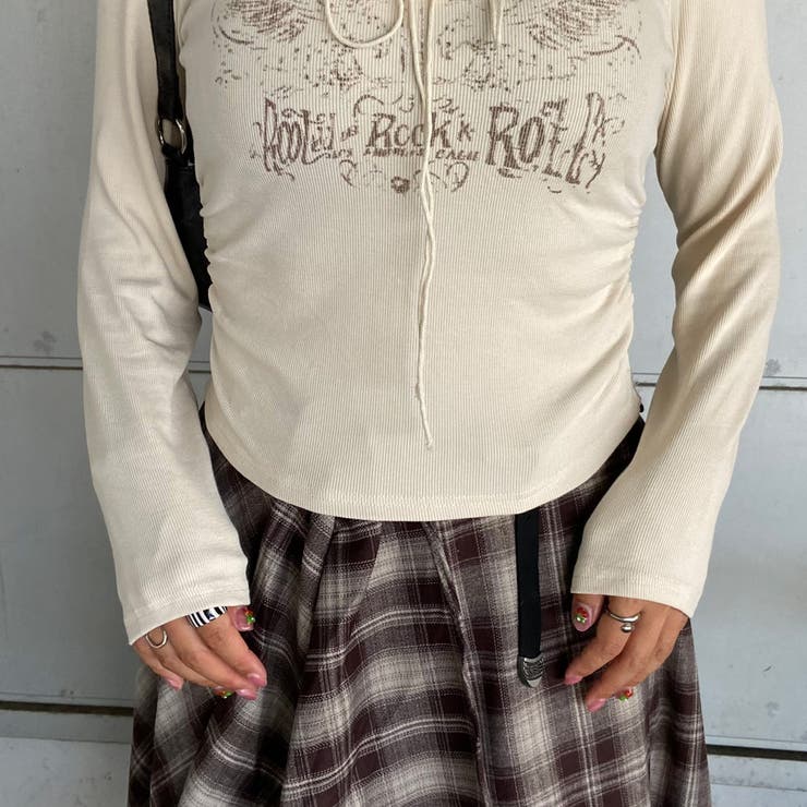 リベットモチーフロゴレースアップトップス | non-hedge  | 詳細画像28 