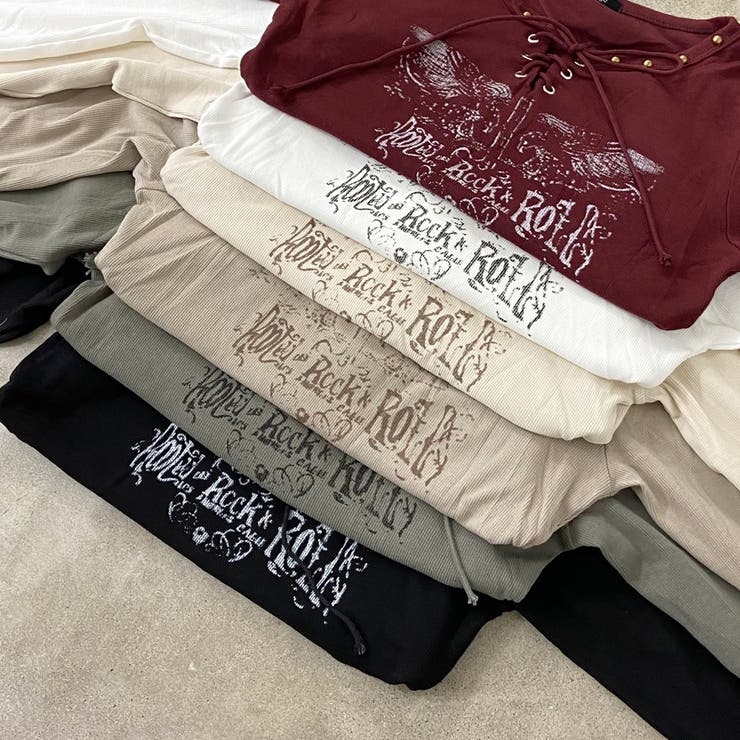 リベットモチーフロゴレースアップトップス | non-hedge  | 詳細画像32 