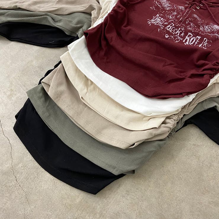 リベットモチーフロゴレースアップトップス | non-hedge  | 詳細画像33 