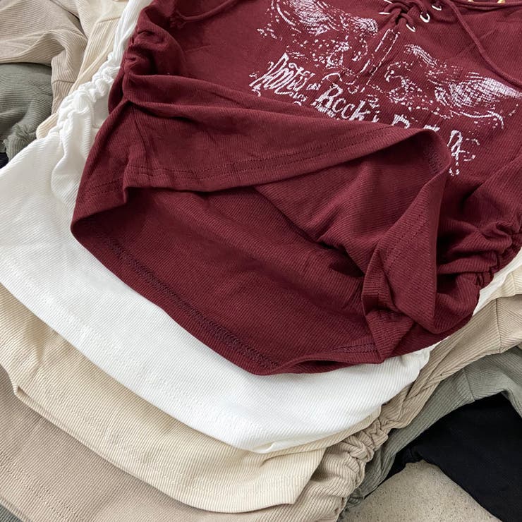 リベットモチーフロゴレースアップトップス | non-hedge  | 詳細画像34 