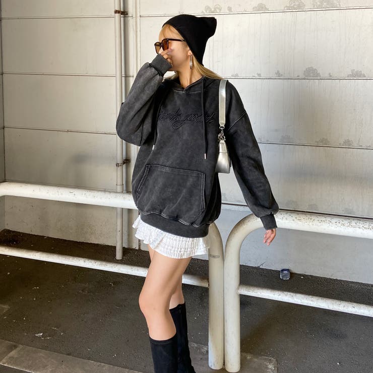 ロゴ刺繍フードビッグチュニック | non-hedge  | 詳細画像12 