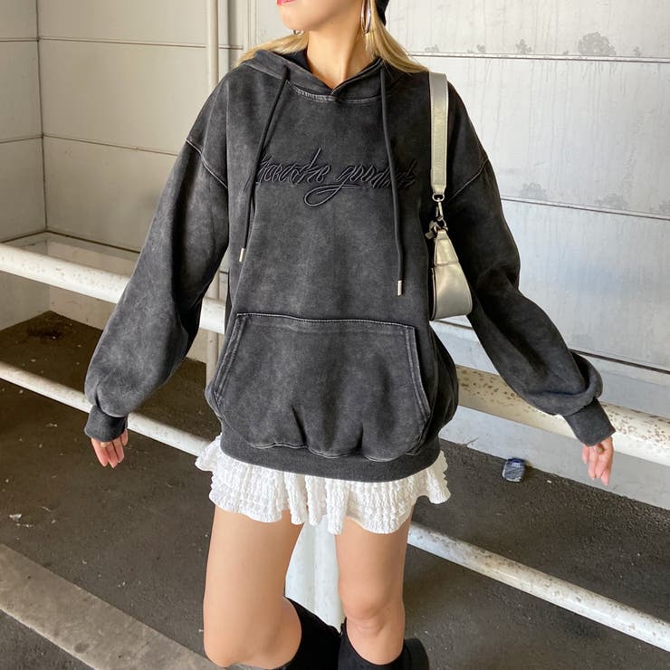 ロゴ刺繍フードビッグチュニック | non-hedge  | 詳細画像15 