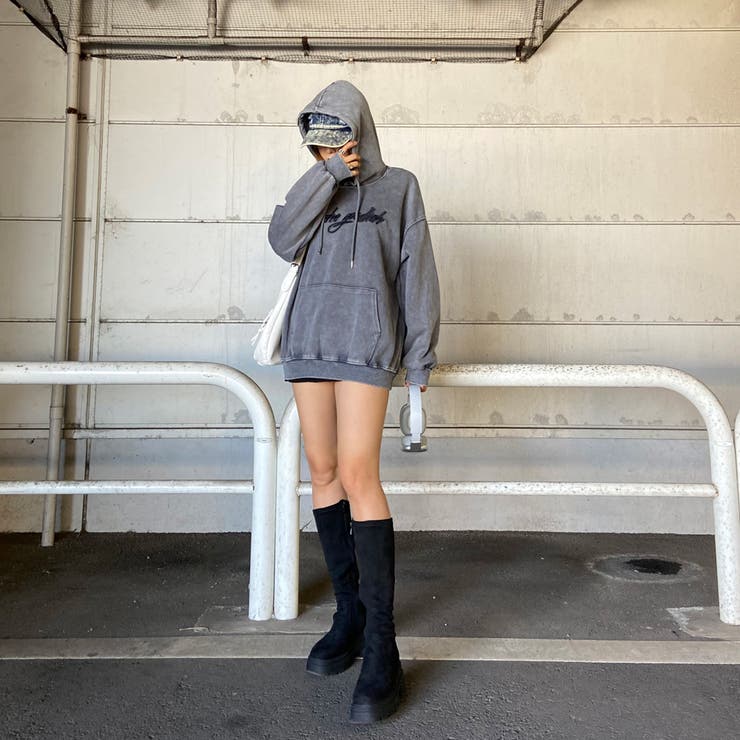 ロゴ刺繍フードビッグチュニック | non-hedge  | 詳細画像2 