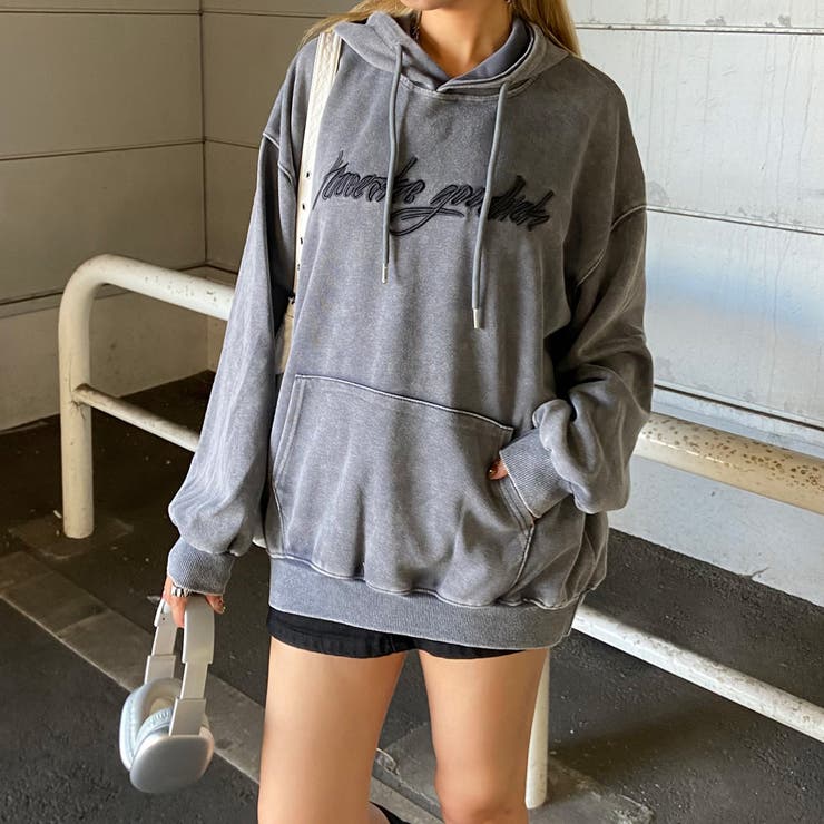 ロゴ刺繍フードビッグチュニック | non-hedge  | 詳細画像4 