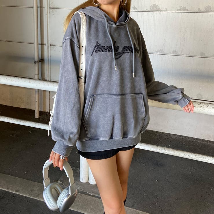 ロゴ刺繍フードビッグチュニック | non-hedge  | 詳細画像6 