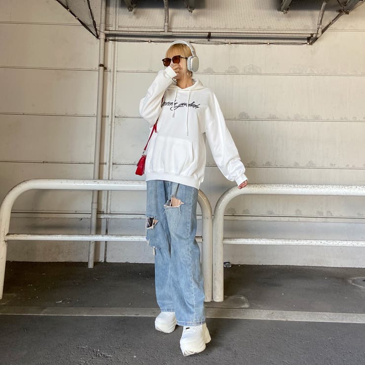 ロゴ刺繍フードビッグチュニック | non-hedge  | 詳細画像8 