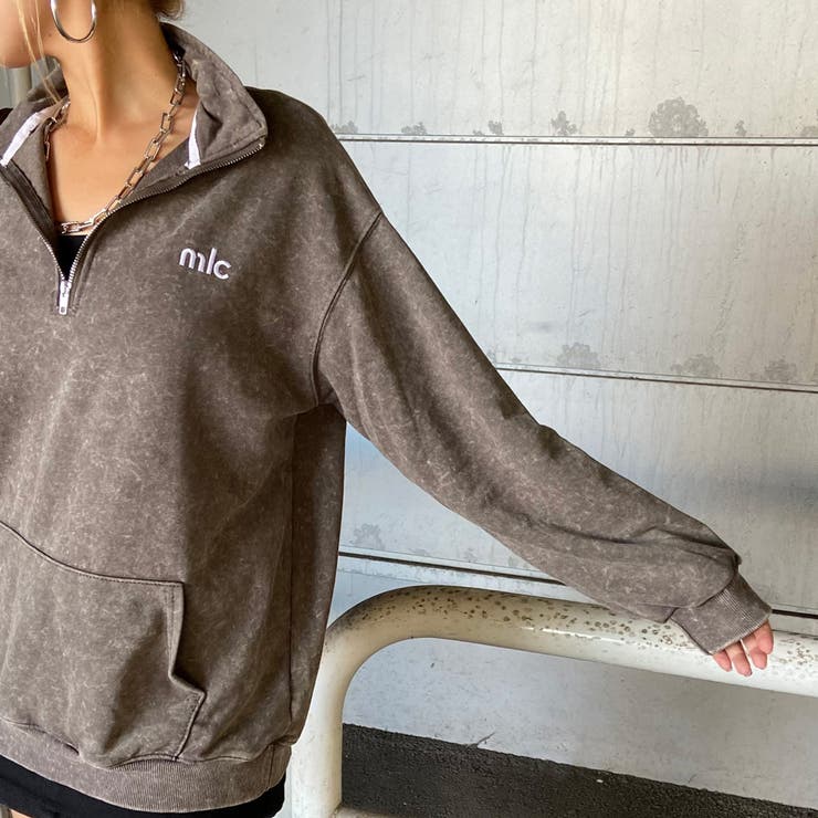 刺繍ロゴハーフZIPチュニック | non-hedge  | 詳細画像10 