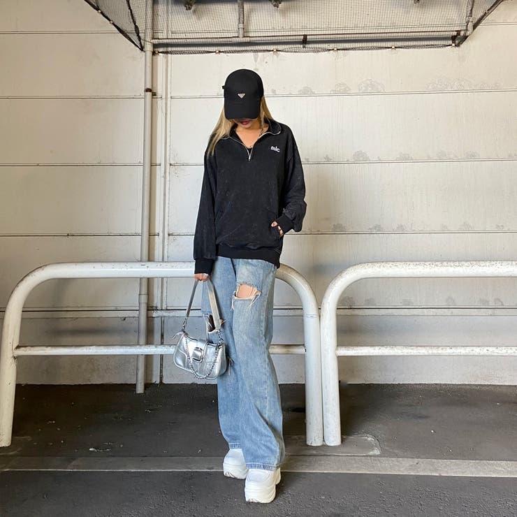 刺繍ロゴハーフZIPチュニック | non-hedge  | 詳細画像21 