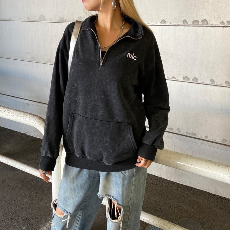 刺繍ロゴハーフZIPチュニック | non-hedge  | 詳細画像23 