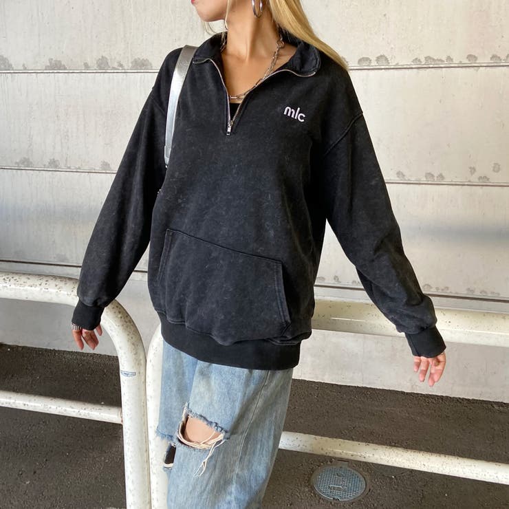 刺繍ロゴハーフZIPチュニック | non-hedge  | 詳細画像24 