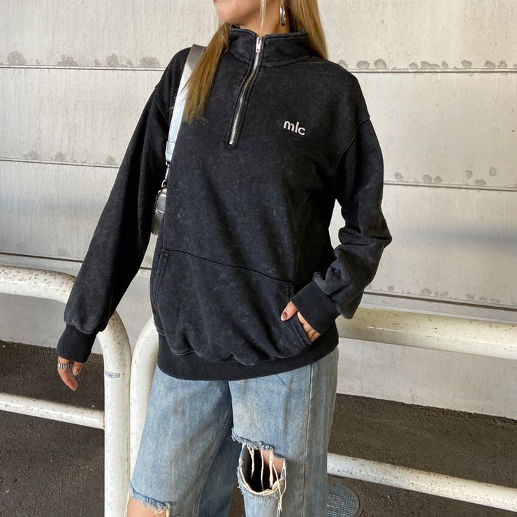 刺繍ロゴハーフZIPチュニック | non-hedge  | 詳細画像25 