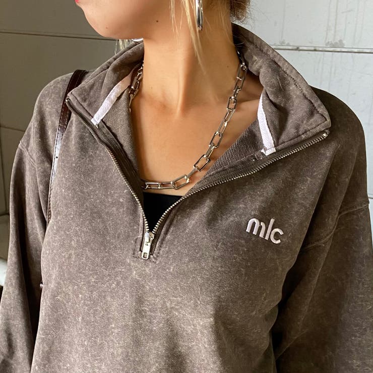 刺繍ロゴハーフZIPチュニック | non-hedge  | 詳細画像8 