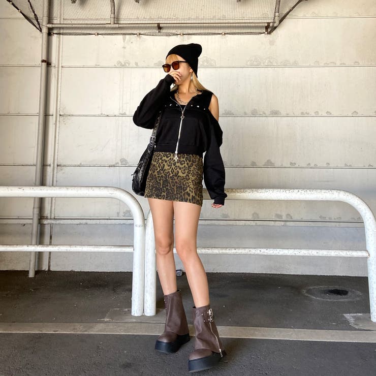 カットショルダーWZIPパーカー | non-hedge  | 詳細画像2 